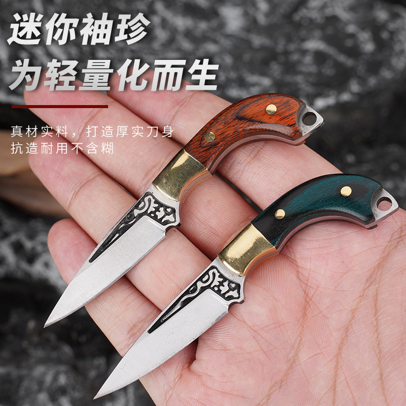 Bushcraft Knife Fixed - EDC Kamp Ahşap Saplı Bıçak Keskin