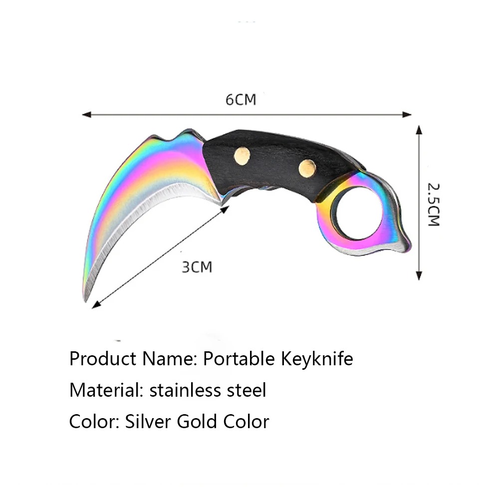 Bushcraft Knife Fixed - Mini Bıçak Anahtarlık Cep Bıçağı Açık