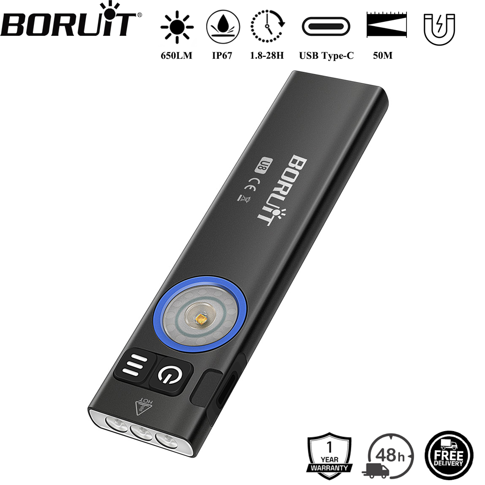 BORUiT U8 650LM EDC LED El Fen - Fishing Kit Compact incelemesi ve fiyatı