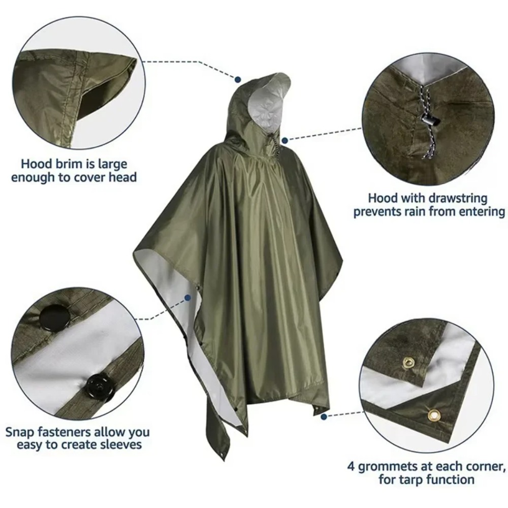 Açık Hava Çok Fonksiyonlu 3 In - Emergency Poncho Rain incelemesi ve fiyatı